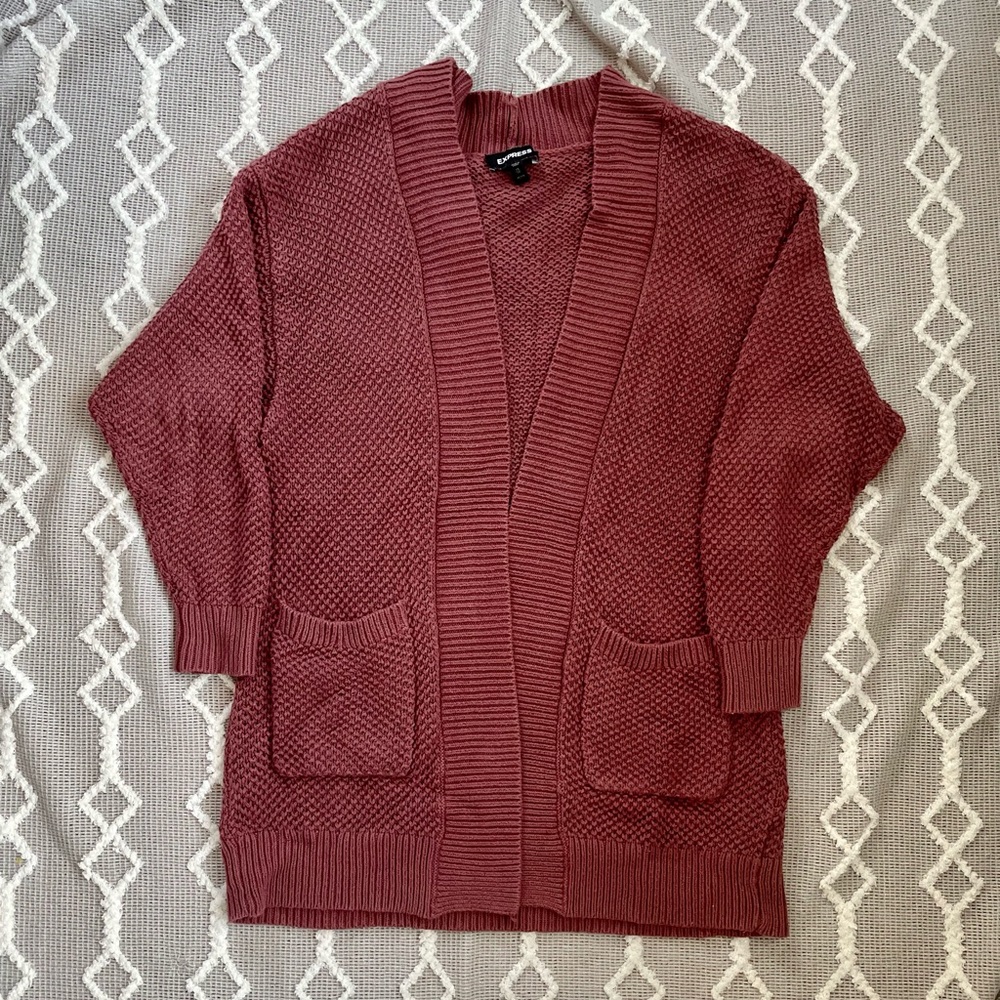 Express Cardigan Mauve Oversized XS